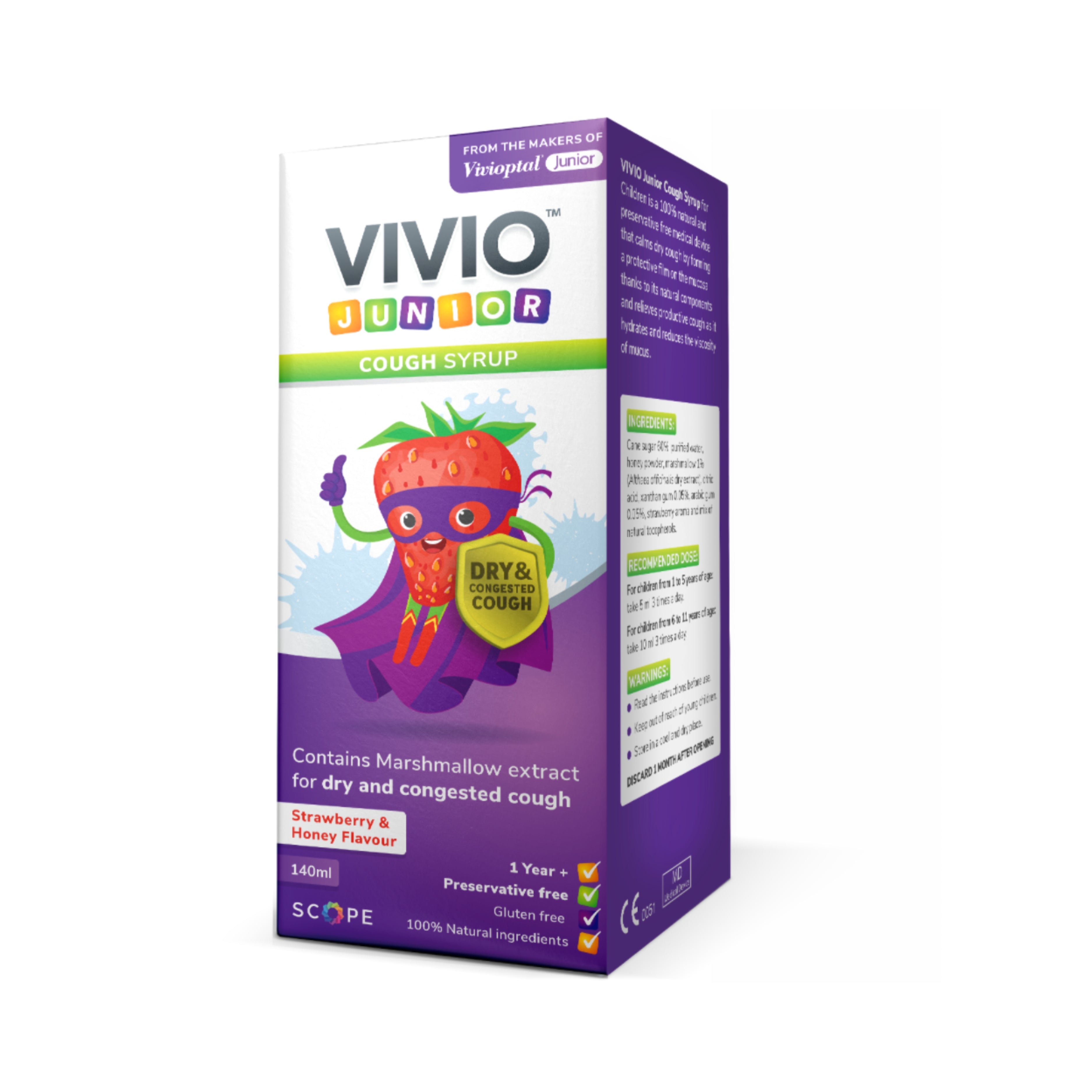 Vivio Junior Cough Syrup 140ml The French Pharmacy