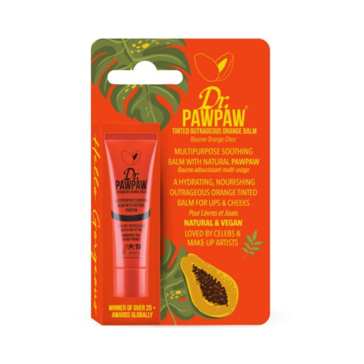 Dr Paw Paw Outrageous Orange Tinted Lip Balm 10ml The French Pharmacy