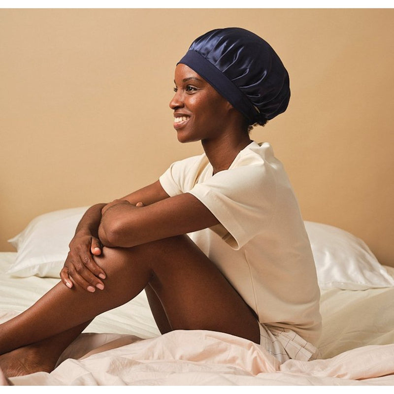 Emily's Pillow - Night Cap 100% Pure Mulberry Silk Midnight Blue