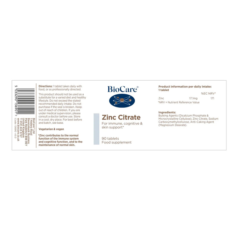 BioCare - Zinc Citrate 90 Tablets