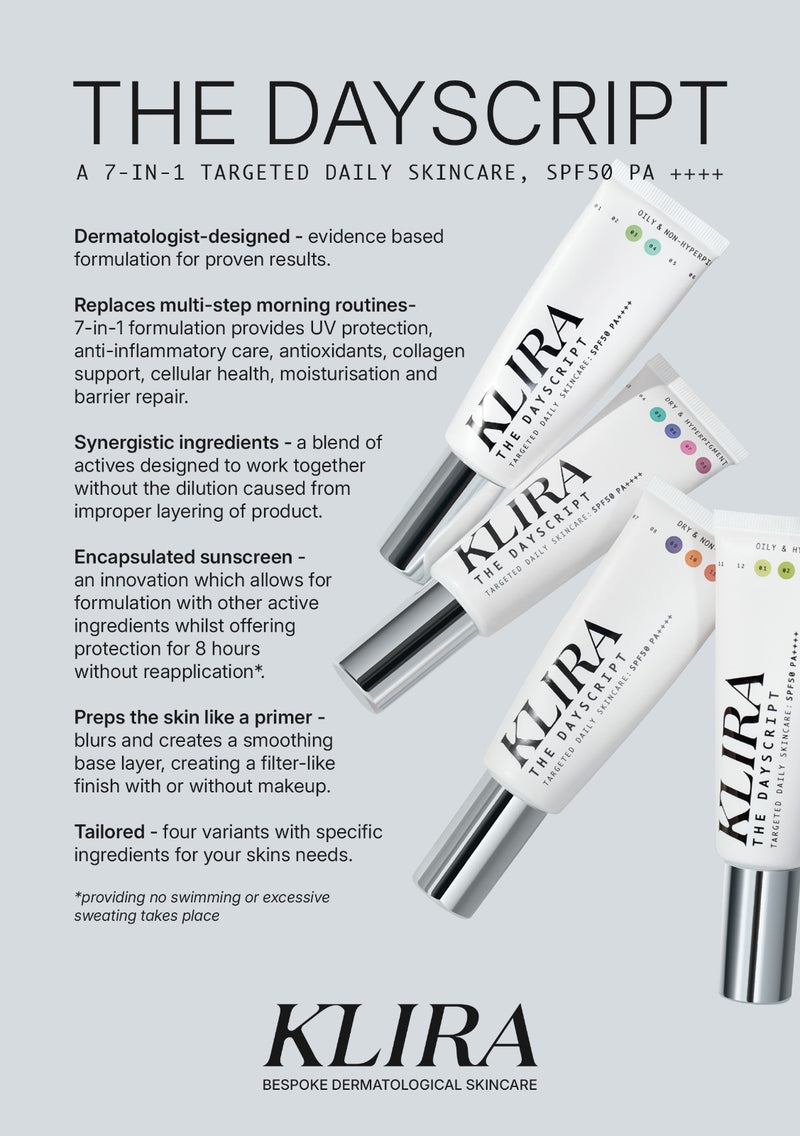 Klira - The Dayscript 7-in-1 targeted daily skincare, SPF50 PA ++++