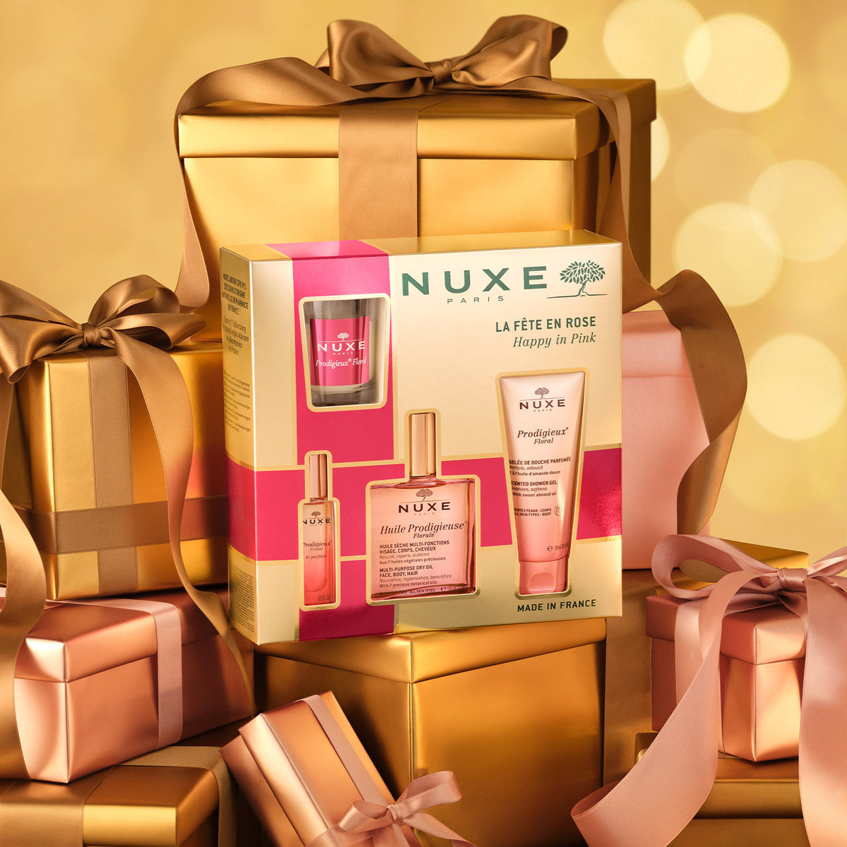 男性に人気！ Set Gift Pink In Happy - Nuxe – Pharmacy French The ボディクリーム