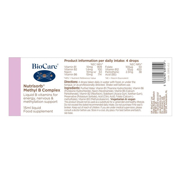 BioCare - Nutrisorb Methyl B Complex Liquid 15ml