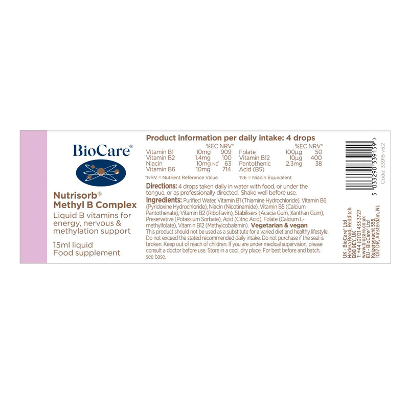 BioCare - Nutrisorb Methyl B Complex Liquid 15ml