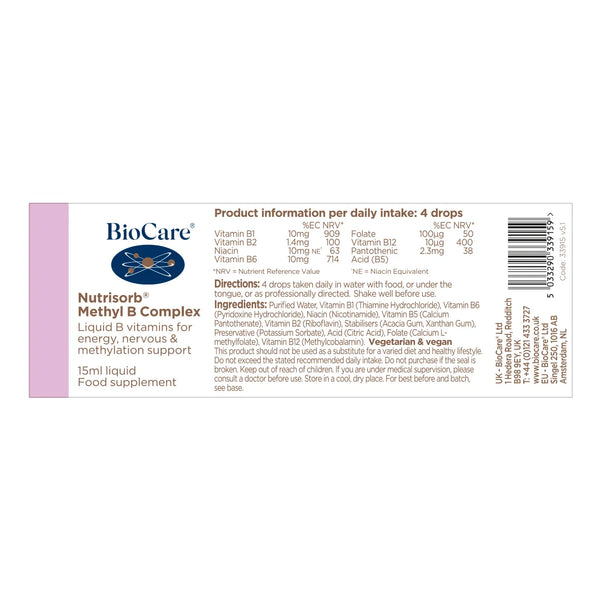 BioCare - Nutrisorb Methyl B12 Liquid 15ml