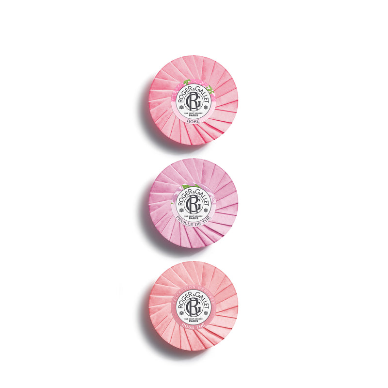 Roger & Gallet - Pink Love Trio Gift Set: Rose, Feuille de Thé & Rose Thé 3x100g