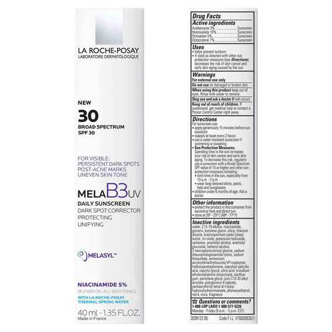 La Roche Posay - Mela B3 UV Daily Moisturiser SPF30 With Melasyl™ + Niacinamide 40ml