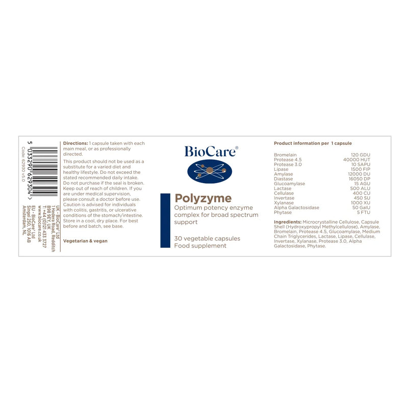 BioCare - Polyzyme 30 Capsules