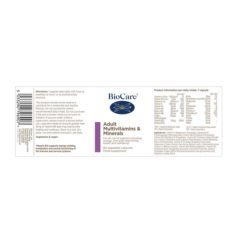 BioCare - Adult Multivitamins & Minerals Capsules