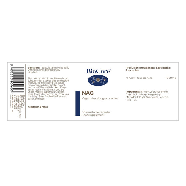BioCare - NAG (N-Acetyl Glucosamine) 60 Capsules