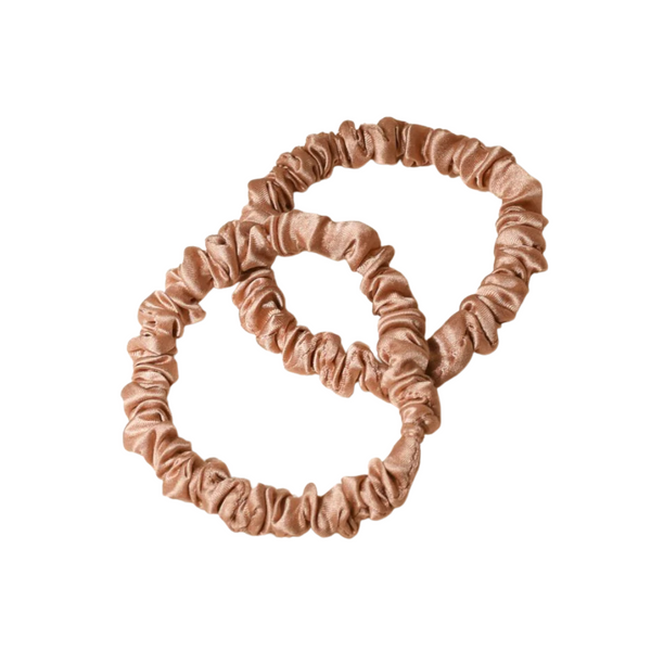 Bachca - Silk Scrunchies Set Pink x 2