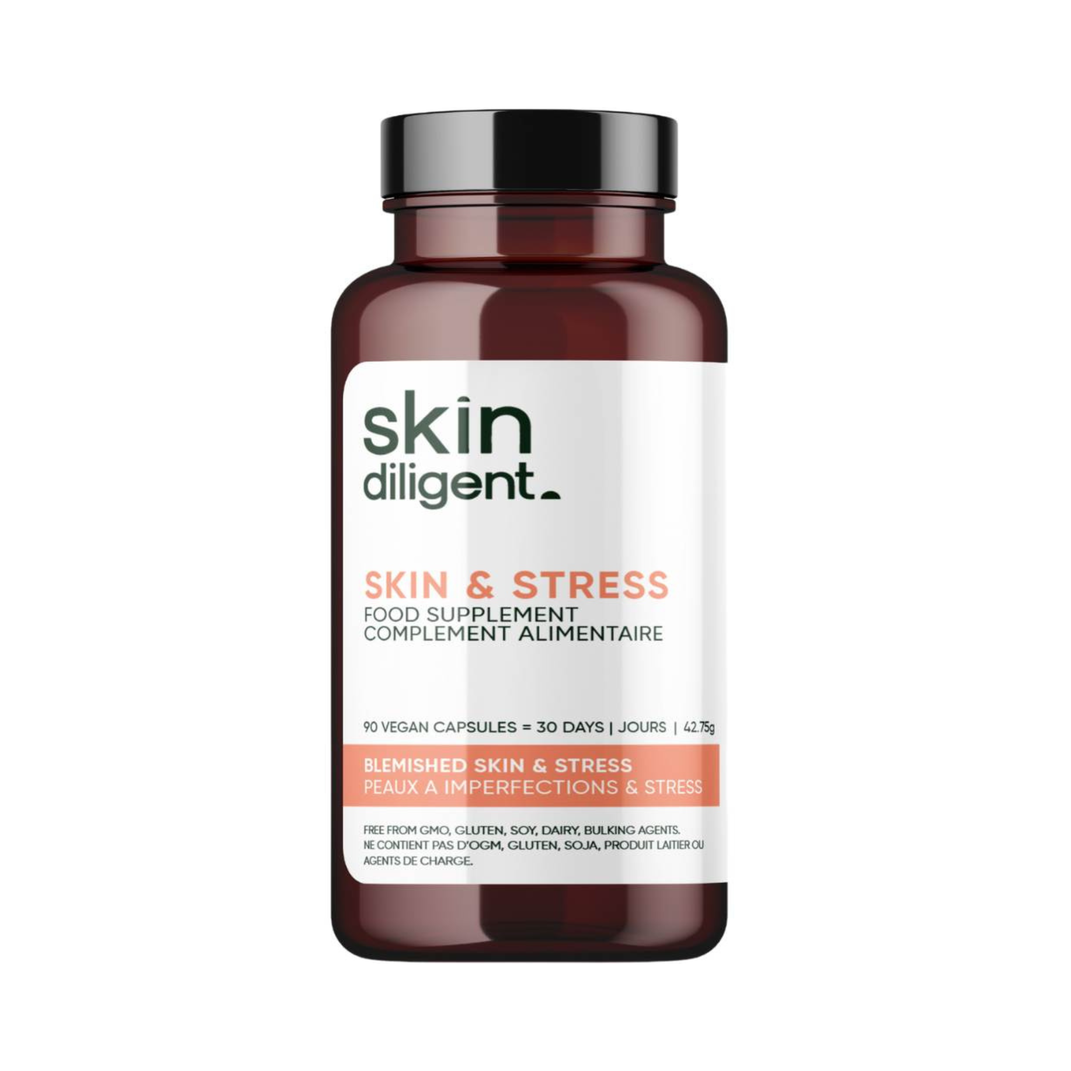 Skin Diligent Skin & Stress for Clear Skin & Wellbeing 90 Capsules