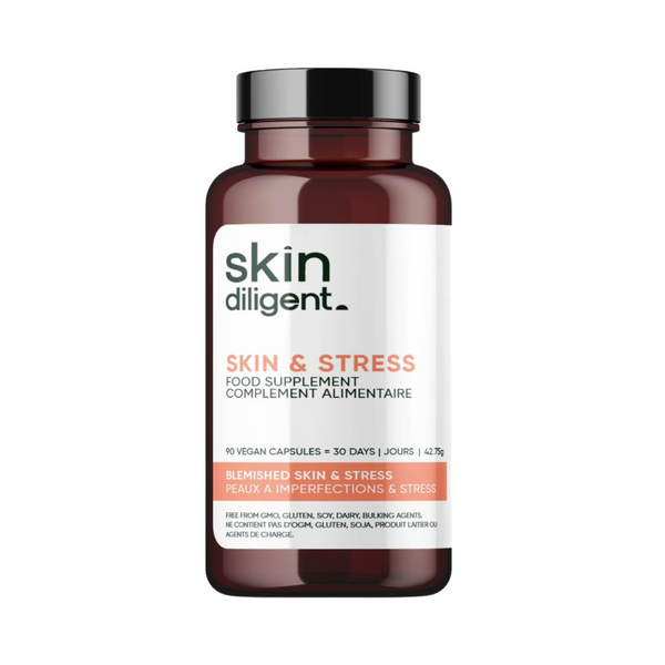 Skin Diligent - Skin & Stress for Clear Skin & Wellbeing 90 Capsules