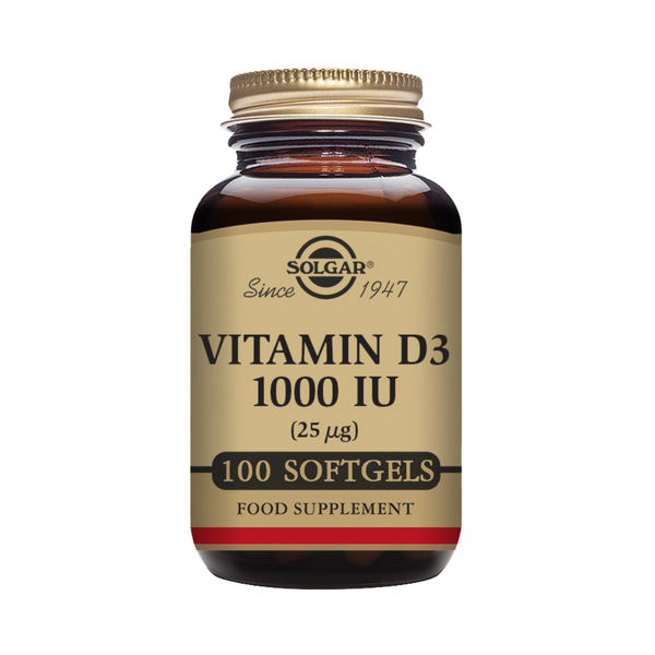 Solgar - Vitamin D3 1000 IU 25mcg 100 Softgels