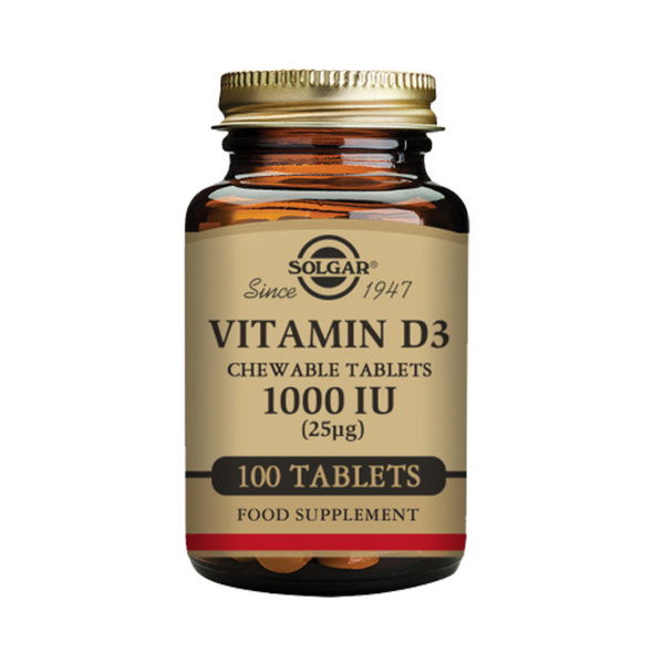 Solgar - Vitamin D3 1000 IU (25 mcg) 100 Chewable Tablets