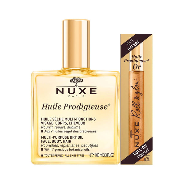 Nuxe - Huile Prodigieuse® Multi Purpose Dry Oil 100ml & Free Shimmer Roll On 8ml