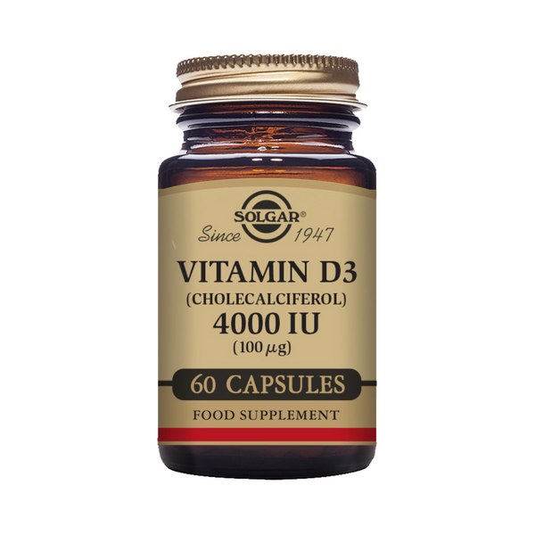 Solgar - Vitamin D3 4000 IU (100ug) 60 Vegetable Capsules