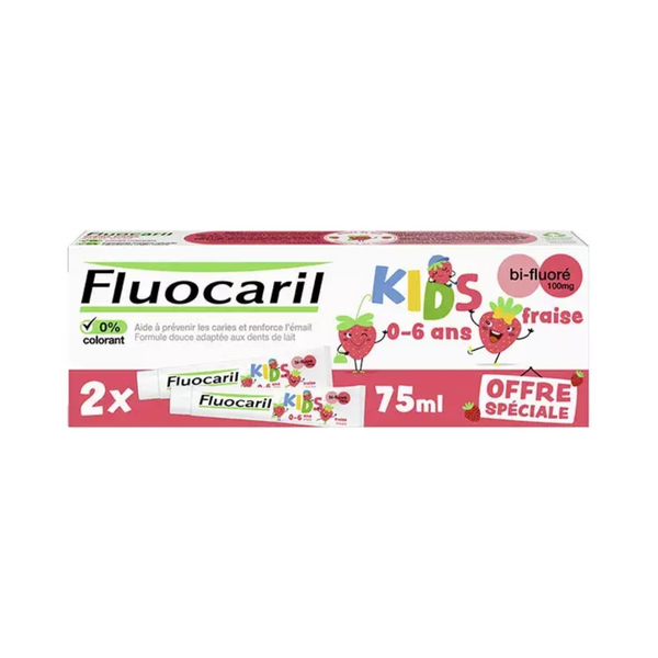 Fluocaril - Kids Bi-Fluorinated 100mg Strawberry Toothpaste 0-6 Years