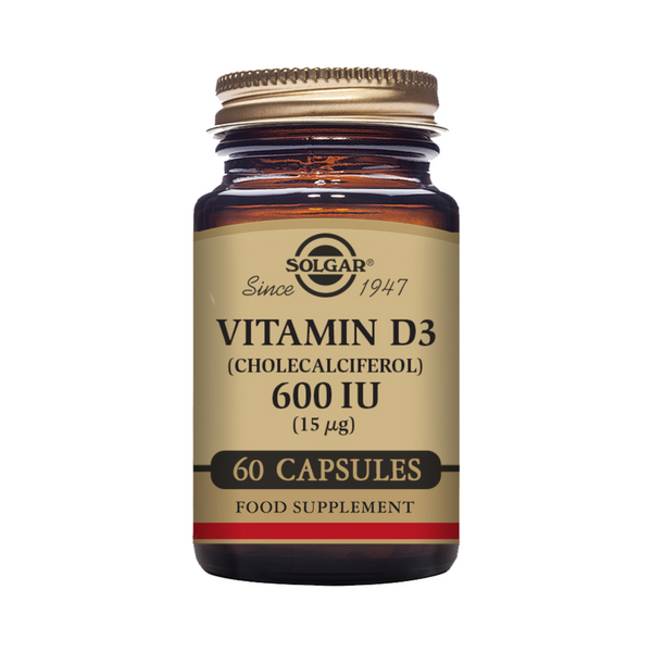 Solgar - Vitamin D3 (Cholecalciferol) 600 IU 60 Vegetable Capsules *