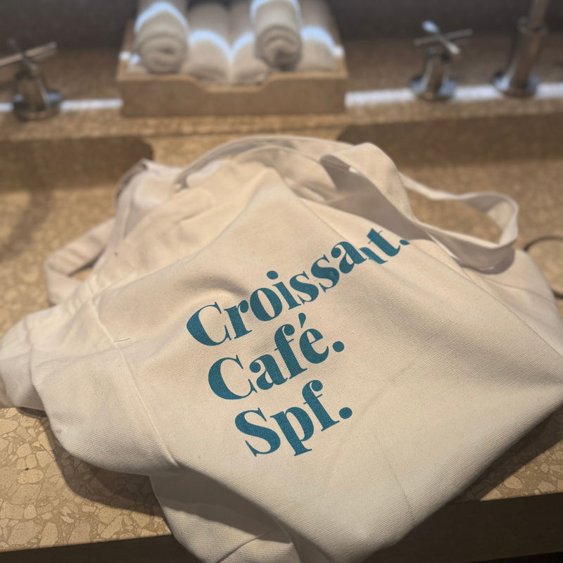 The French Pharmacy - ‘Croissant, Café, SPF' Tote Bag