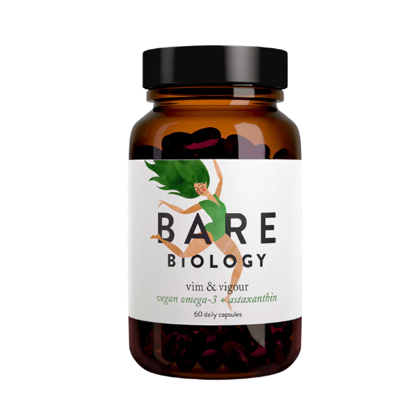 Bare Biology - Vim & Vigour Vegan Omega-3 + Astaxanthin 60 Capsules