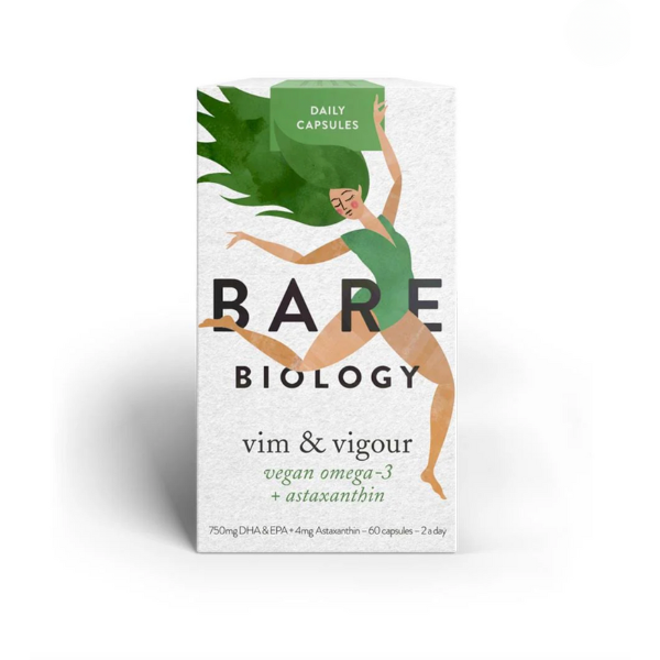 Bare Biology - Vim & Vigour Vegan Omega-3 + Astaxanthin 60 Capsules