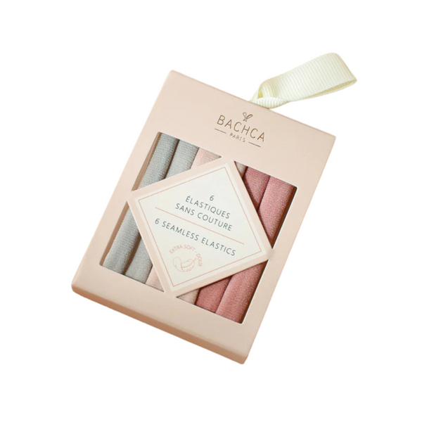 Bachca - Seamless Pink Hair Elastics x 6