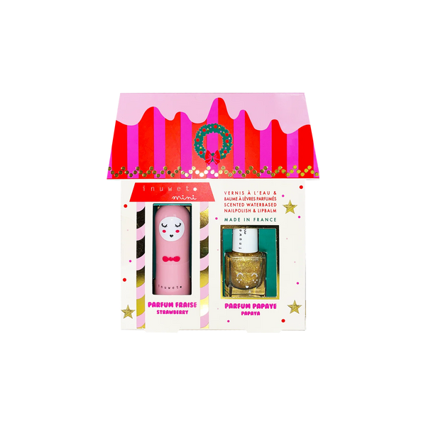 Inuwet - Maison Juliette Lip Balm Strawberry & Nail Varnish Papaya Gift Set