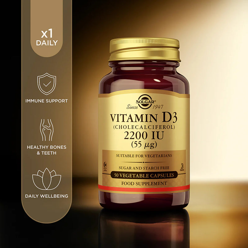 Solgar - Vitamin D3 (Cholecalciferol) 2200 IU (55 mcg)