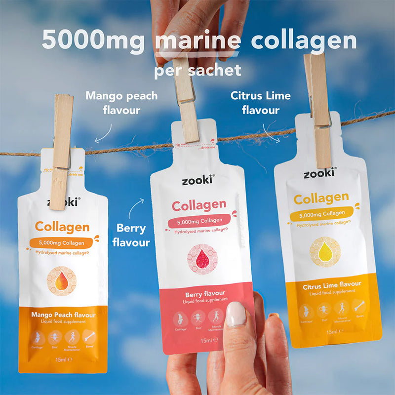 Zooki - Mango & Peach Collagen Liquid Sachets 5000mg 14 x 15ml