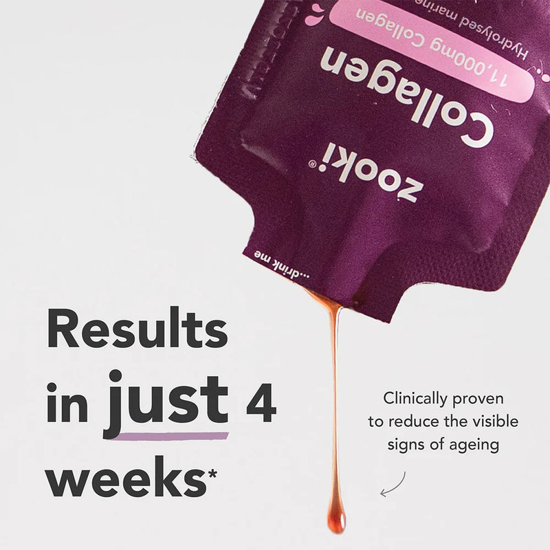 Zooki - Super Strength Marine Collagen Blackcurrant Liquid Sachets 11,000mg 14 x 18.5ml