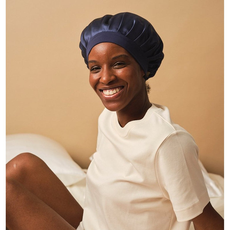 Emily's Pillow - Night Cap 100% Pure Mulberry Silk Midnight Blue