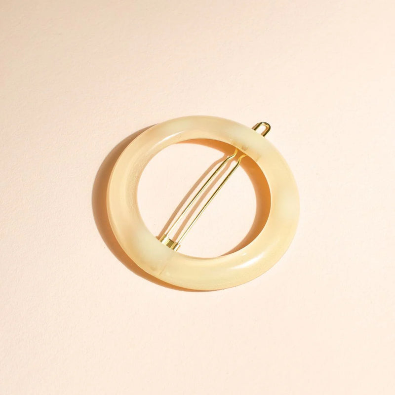 Bachca -  Round Ivory Hair Clip