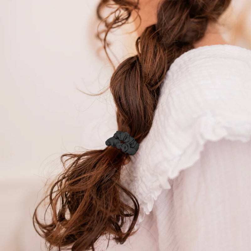 Bachca - Silk scrunchies Set Black x 2