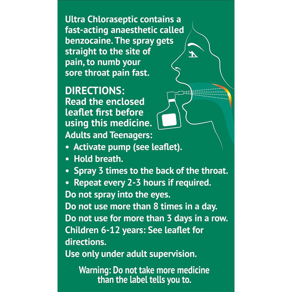 Ultra Chloraseptic - Anaesthetic Throat Spray Original 15ml