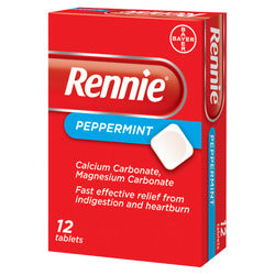 Rennie Peppermint 12 Chewable Tablets