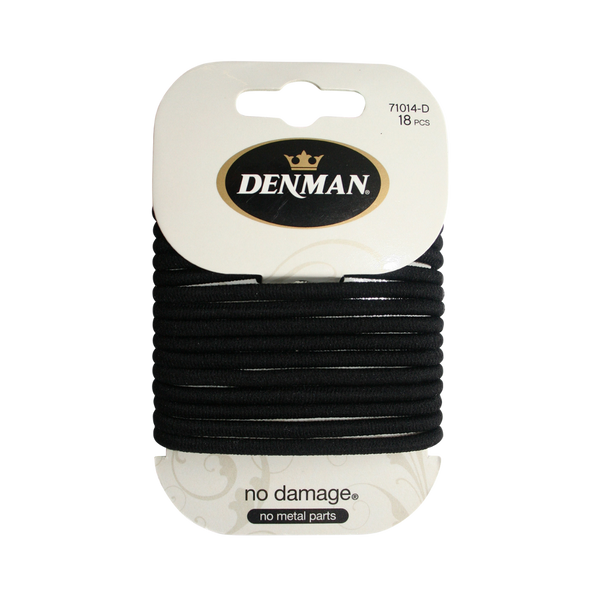Denman - Large Black No Damage Elastics 18 pcs