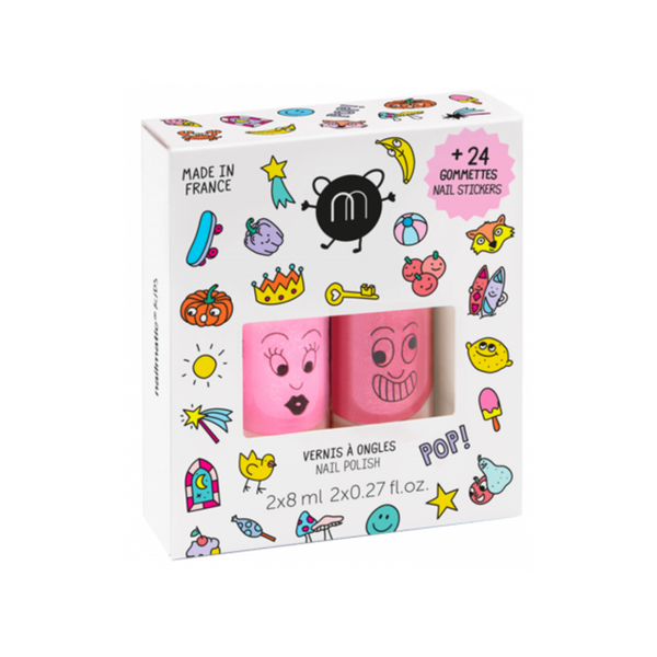 Nailmatic - Nail Polish Duo With Stickers (Dolly & Kitty)