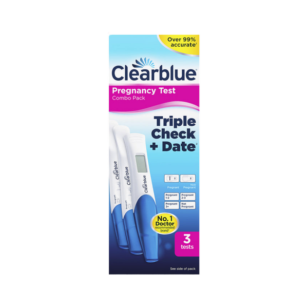 Clearblue - Triple Check + Date Pregnancy Test 3 Tests
