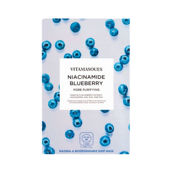 Vitamasques - Niacinamide Blueberry Sheet Mask