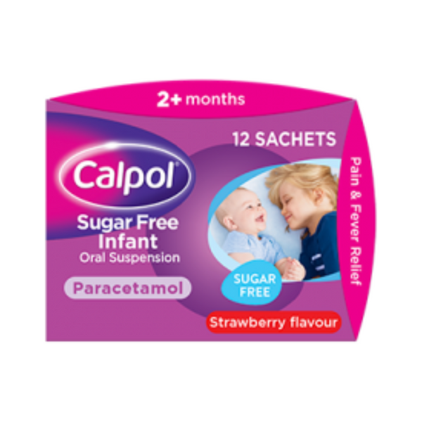 Calpol - Sugar Free Infant Suspension Strawberry 12 Sachets