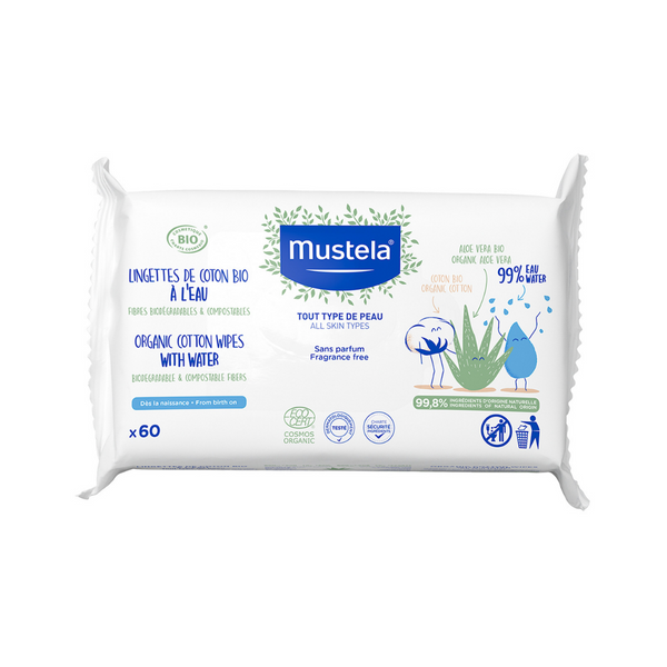 Mustela - Organic Cotton Wipes 60