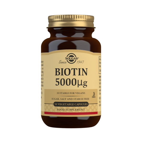 Solgar - Biotin 5000 mcg 50 Vegetable Capsules