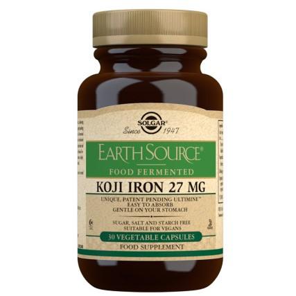 Solgar - Earth Source Food Fermented Koji Iron 27 mg 30 Vegetable Capsules