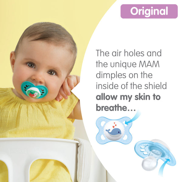 MAM - Colours of Nature Silicone Self Sterilising Soother Matt Blush 6M+ 2 Pack