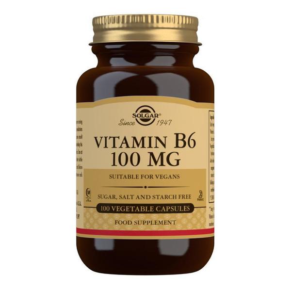 Solgar - Vitamin B6 100mg 100 Vegetable Capsules*