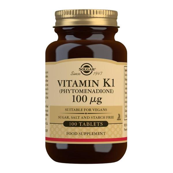 Solgar - Vitamin K1 (Phytomenadione) 100 mcg 100 Tablets*