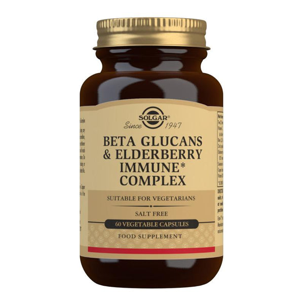 Solgar - Beta Glucans & Elderberry Immune Complex 60 Vegetable Capsules