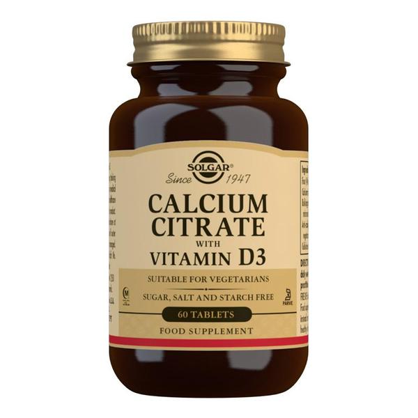 Solgar - Calcium Citrate with Vitamin D3 60 Tablets
