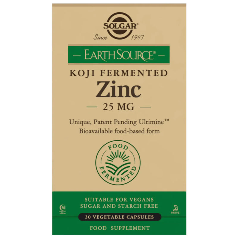 Solgar -  Earth Source® Koji Fermented Zinc 30 Vegetable Capsules